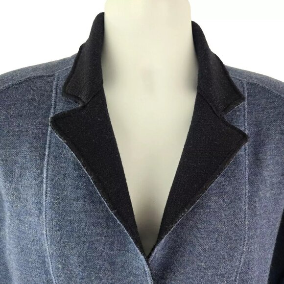 Maurizio Baldassari Brera Reversible Knit Wool Swacket Blazer Cardigan 52 M - Picture 10 of 16